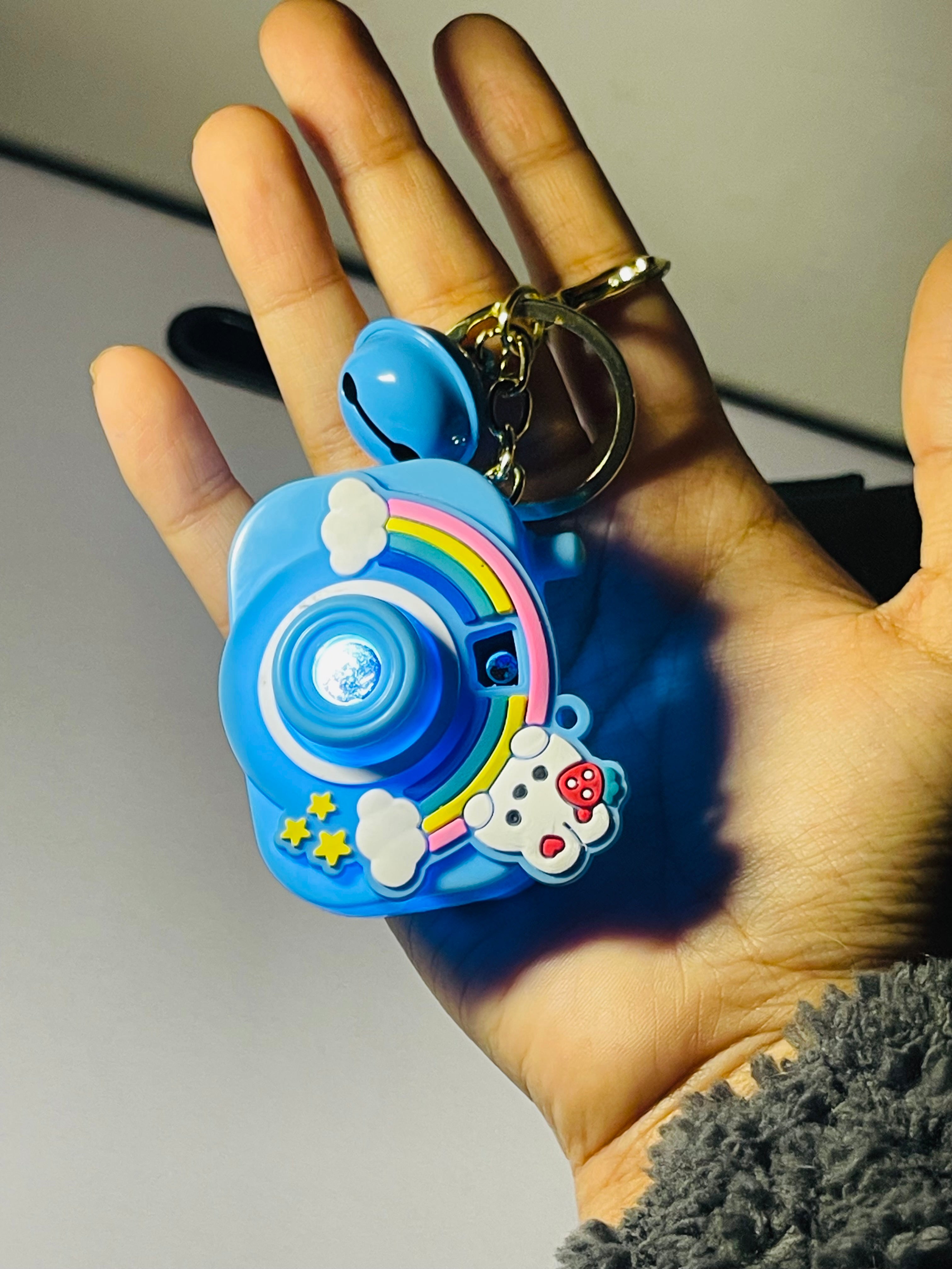 Rainbow Pop Camera Key Chain