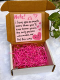 Box with I Love U Sticker