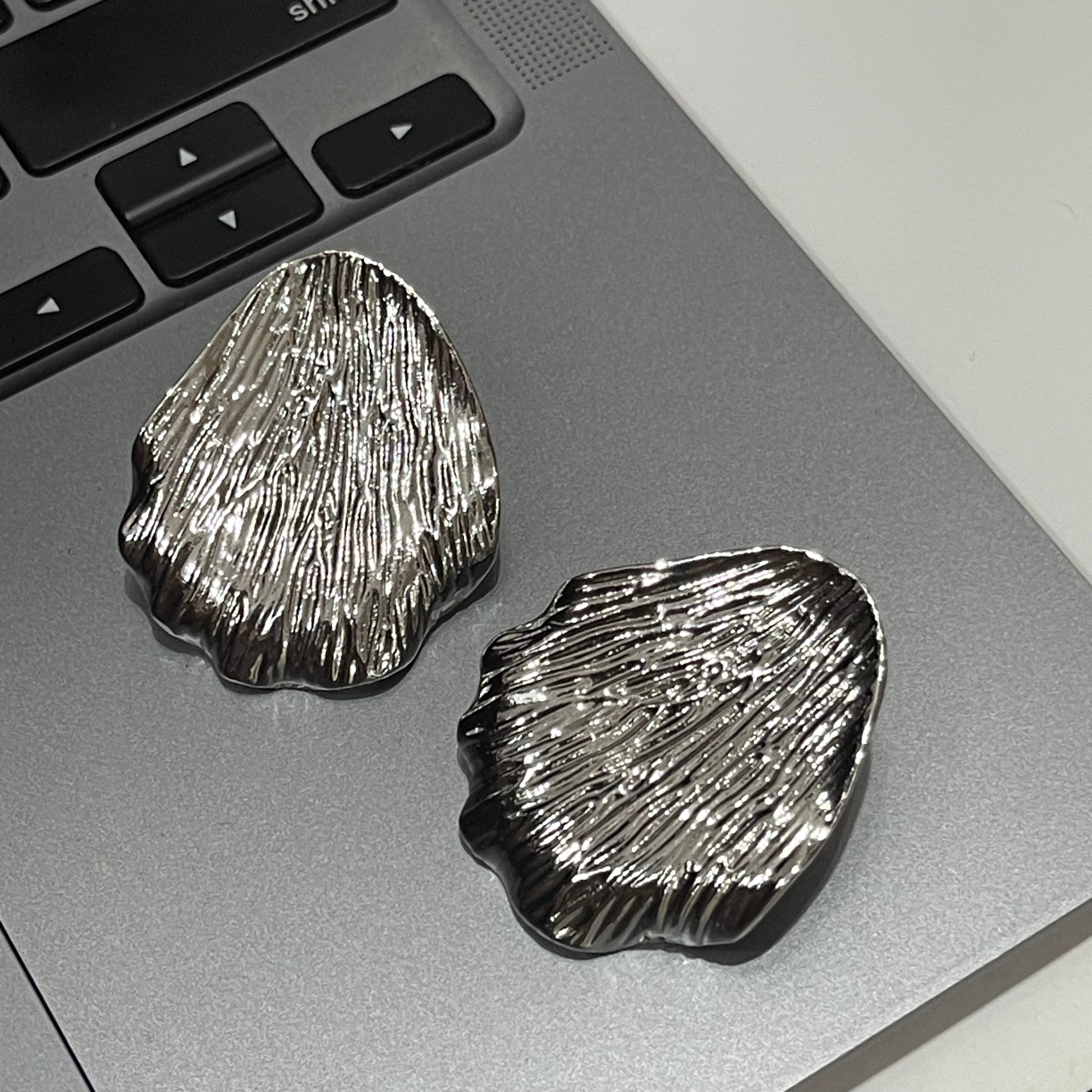 Ocean Ripple Metallic Earrings