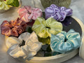 Blush Satin Sparkle Scrunchy( Pack of 6)