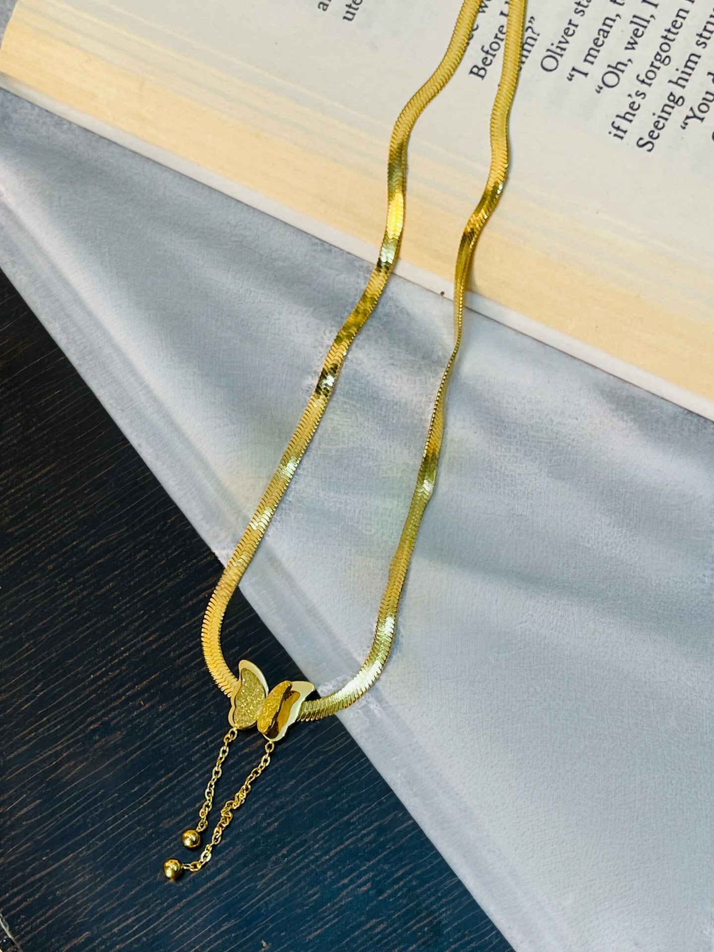 Golden Butterfly Pendant(Anti-Tarnish)