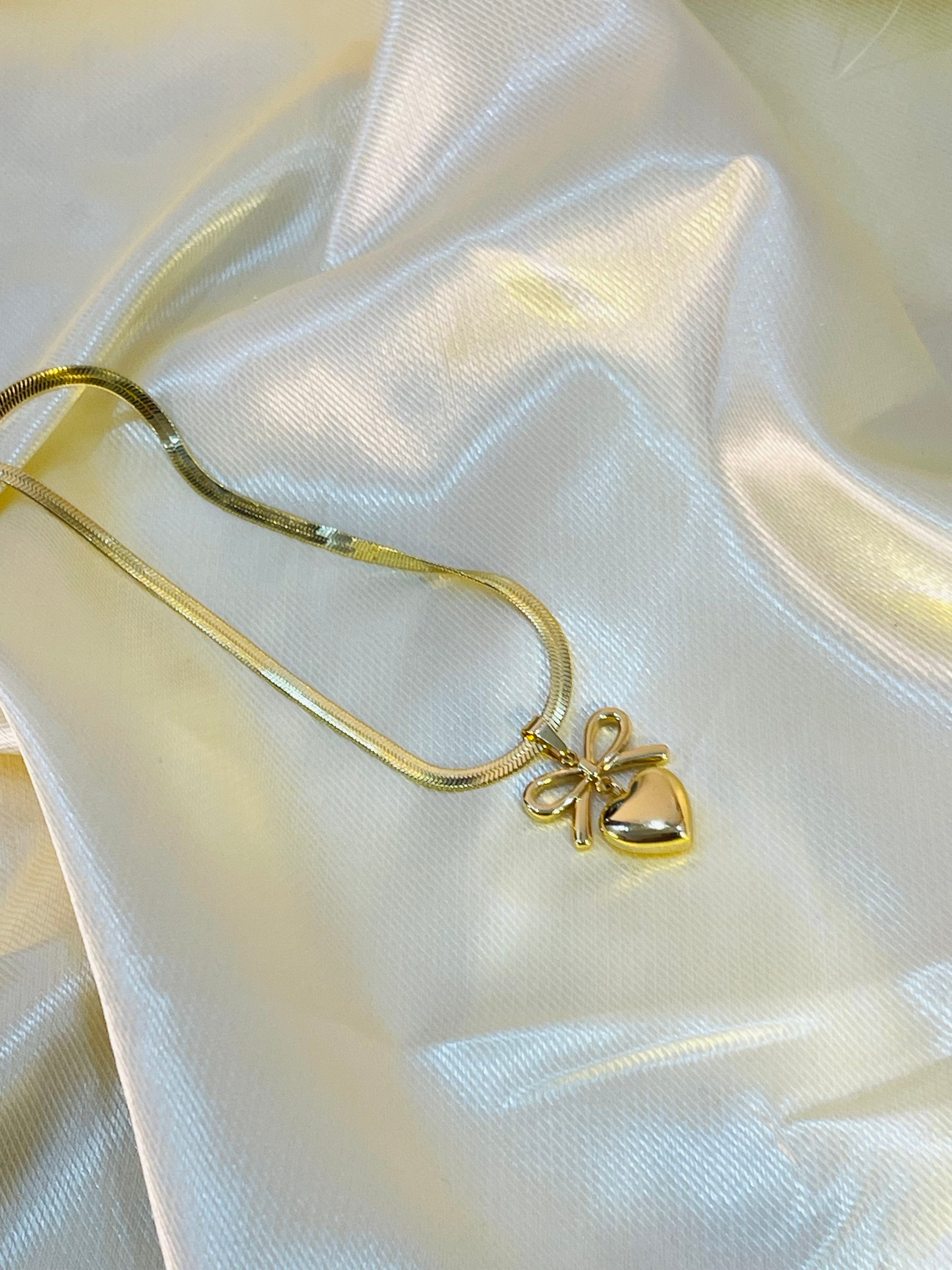 Sweetheart Bow Pendant(Anti-tarnish)