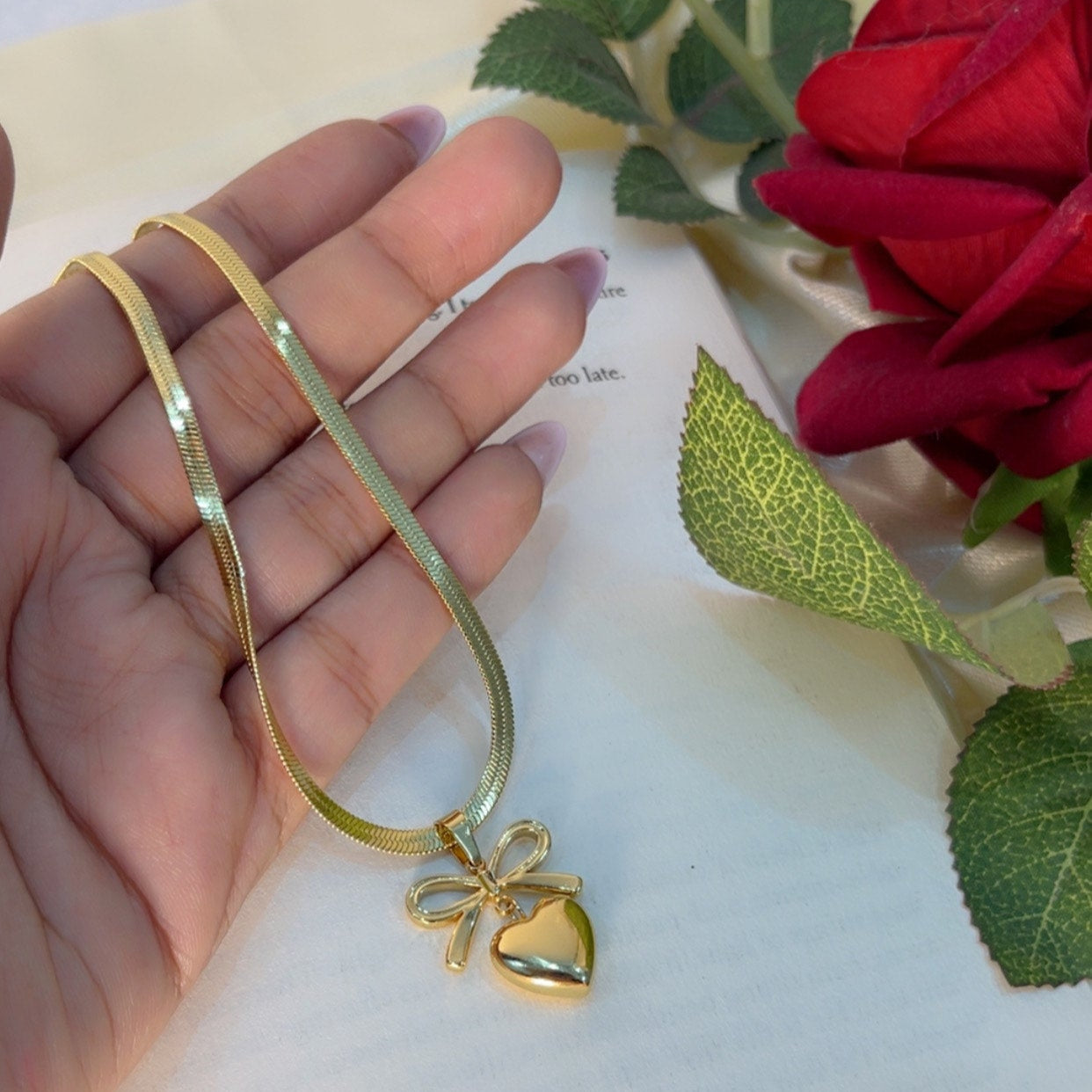 Sweetheart Bow Pendant(Anti-tarnish)