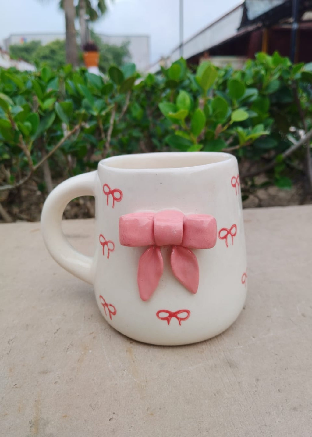 Pink Bow Bliss Ceramic Mug